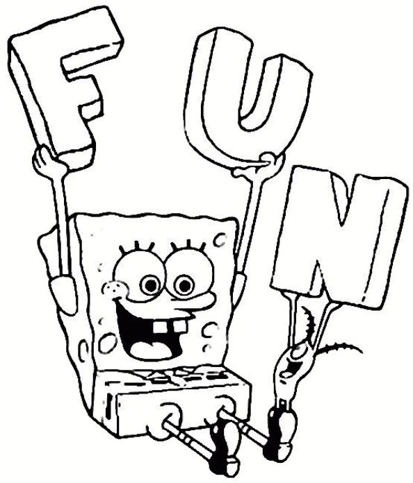Plansa de colorat cu Spongebob 11 13